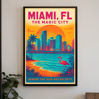 Miami, FL The Magic City Poster