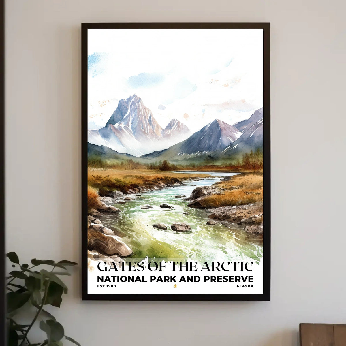 Gates of the Arctic Watercolor Wall Art Poster