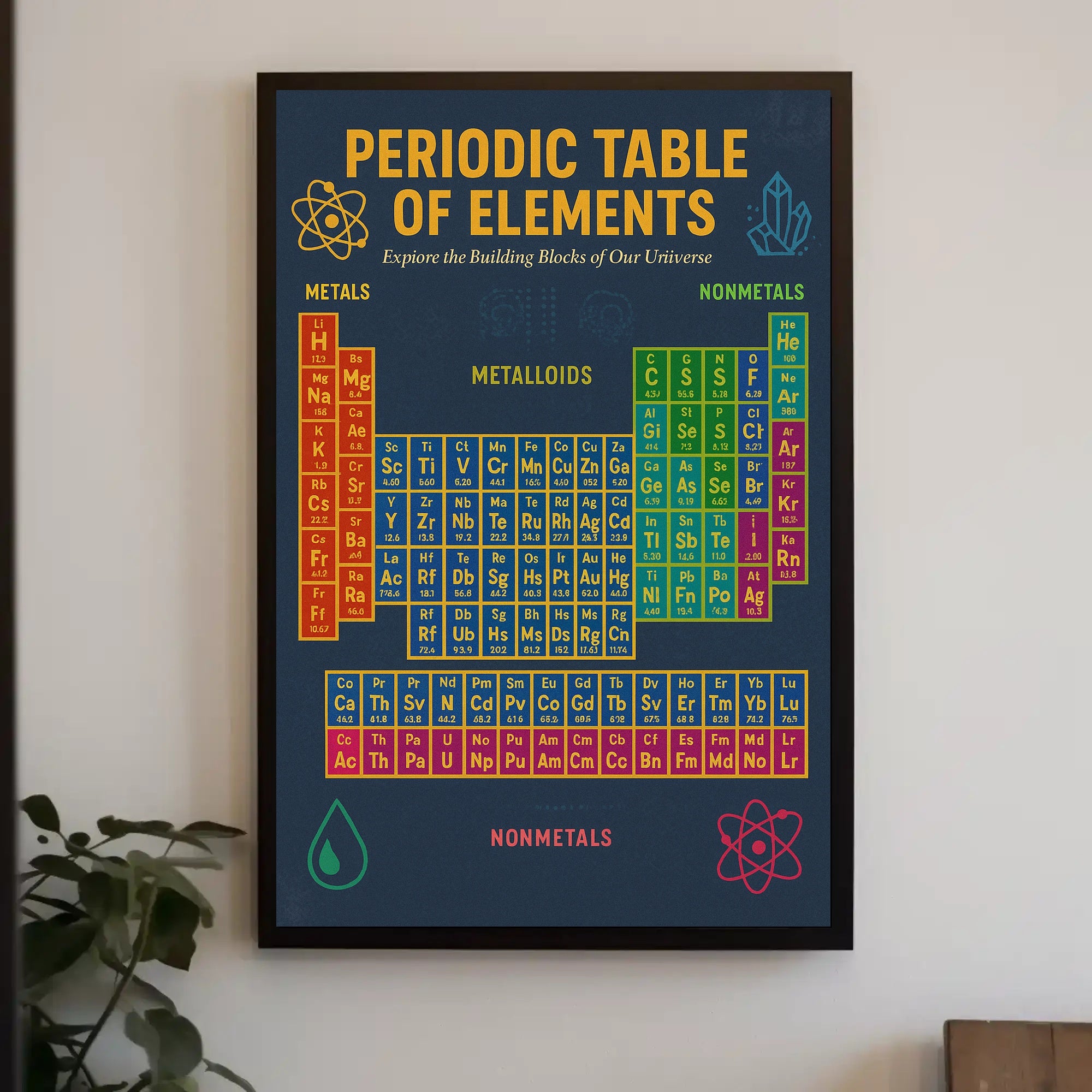 Periodic Table Poster: Educational Infographic Art