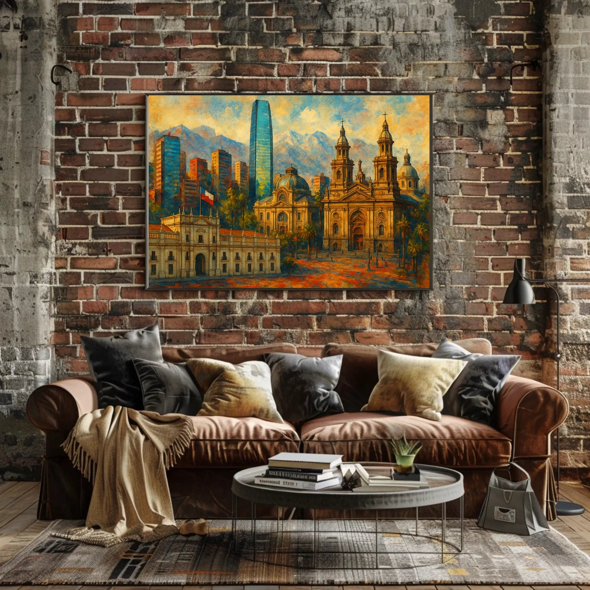 Vibrant Cityscape of Santiago Poster