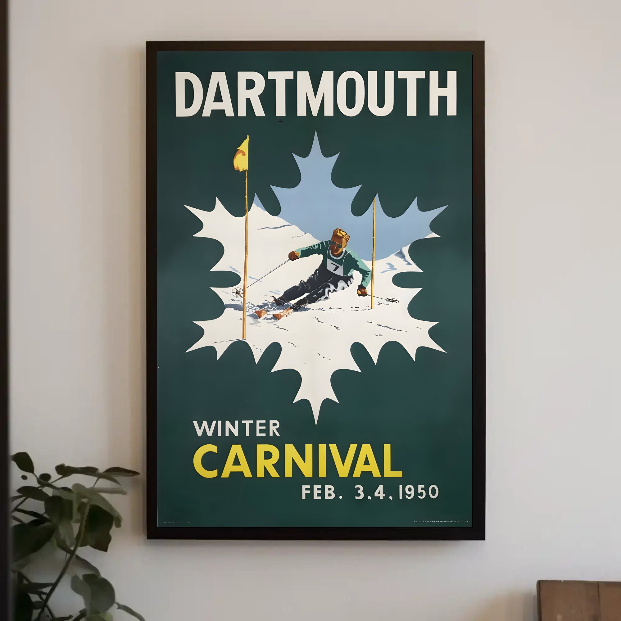 Dartmouth Winter Carnival 1950 Vintage Sports Poster PosterGoat