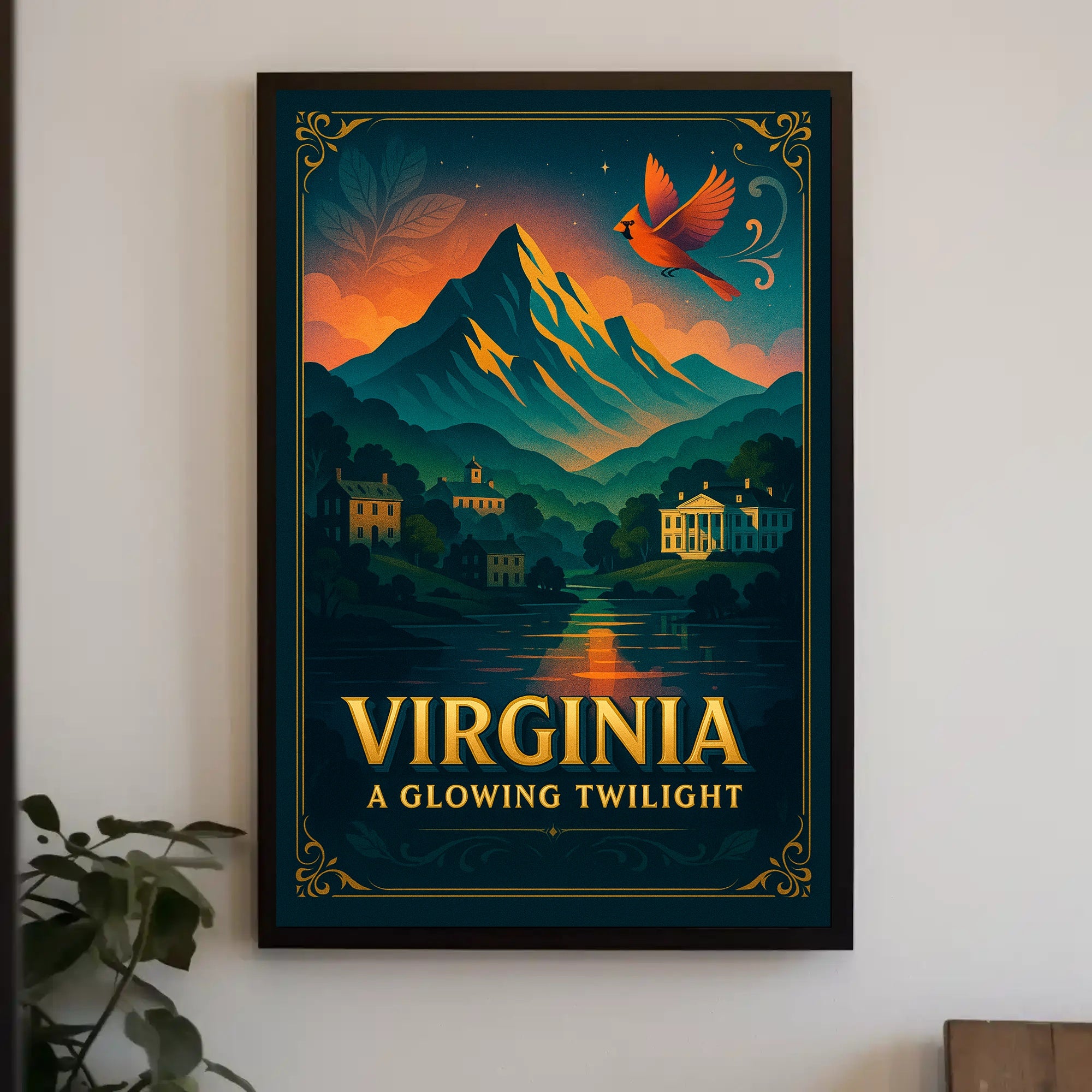 Virginia's Twilight Peace Travel Poster