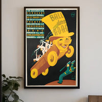 Vintage A-D-A-C Costume Ball Art Print Decor