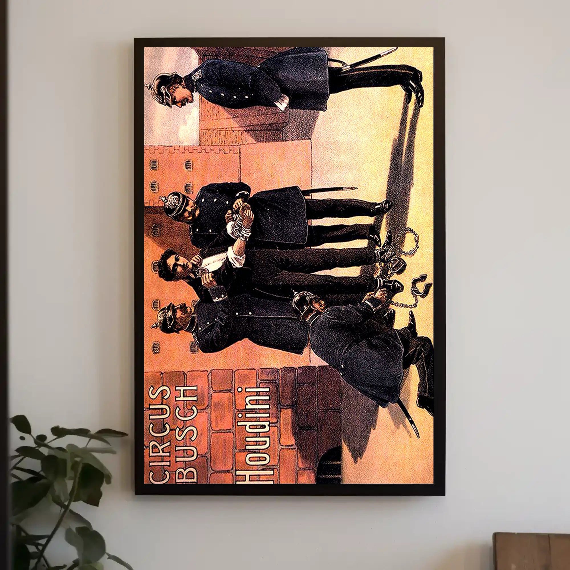 Houdini's Daring Escape Antique Circus Vintage Poster