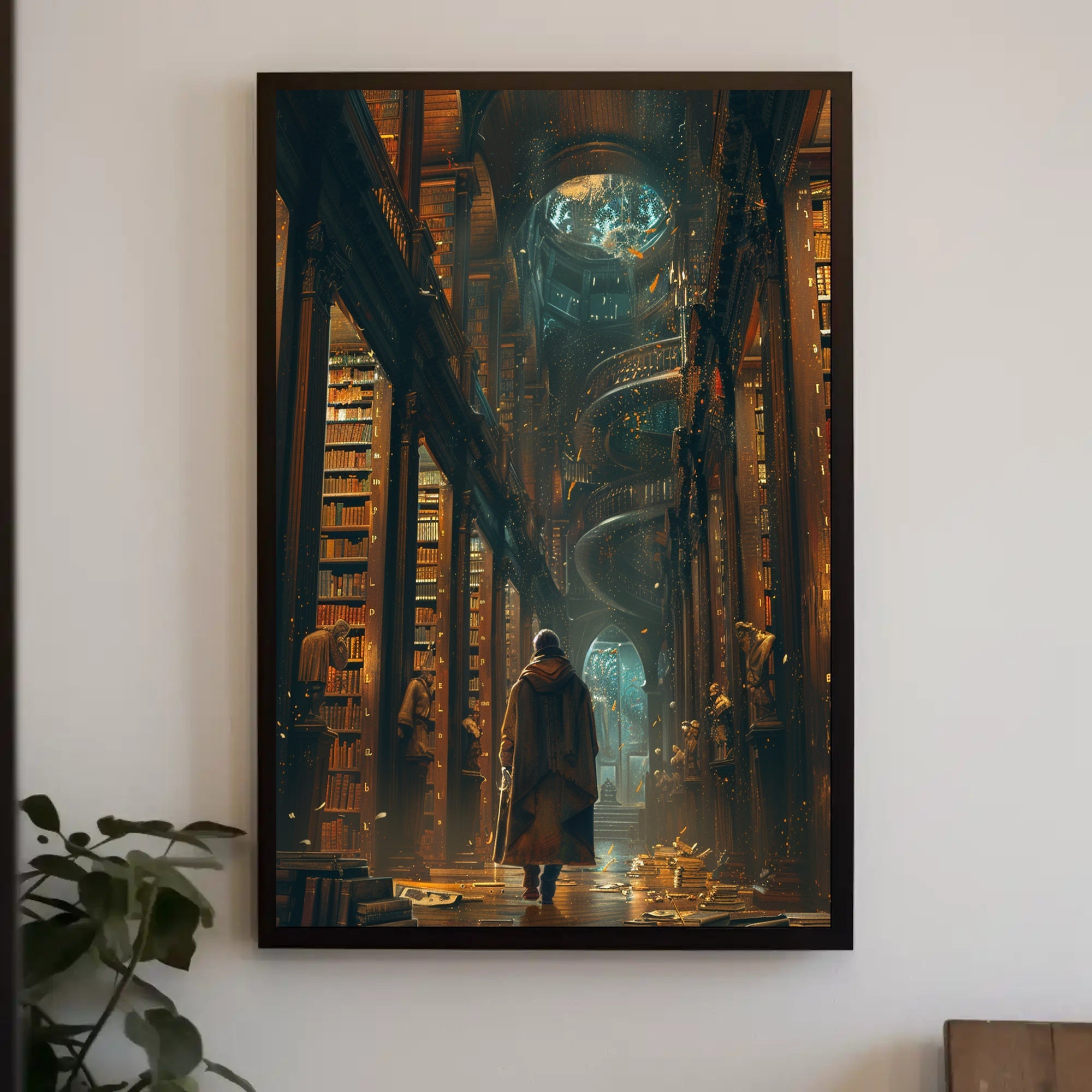 Mystical Library Adventure: Fantasy or Mythology Poster PosterGoat