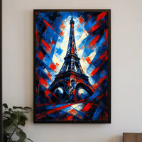 Eiffel Tower in Abstract Colors Poster PosterGoat