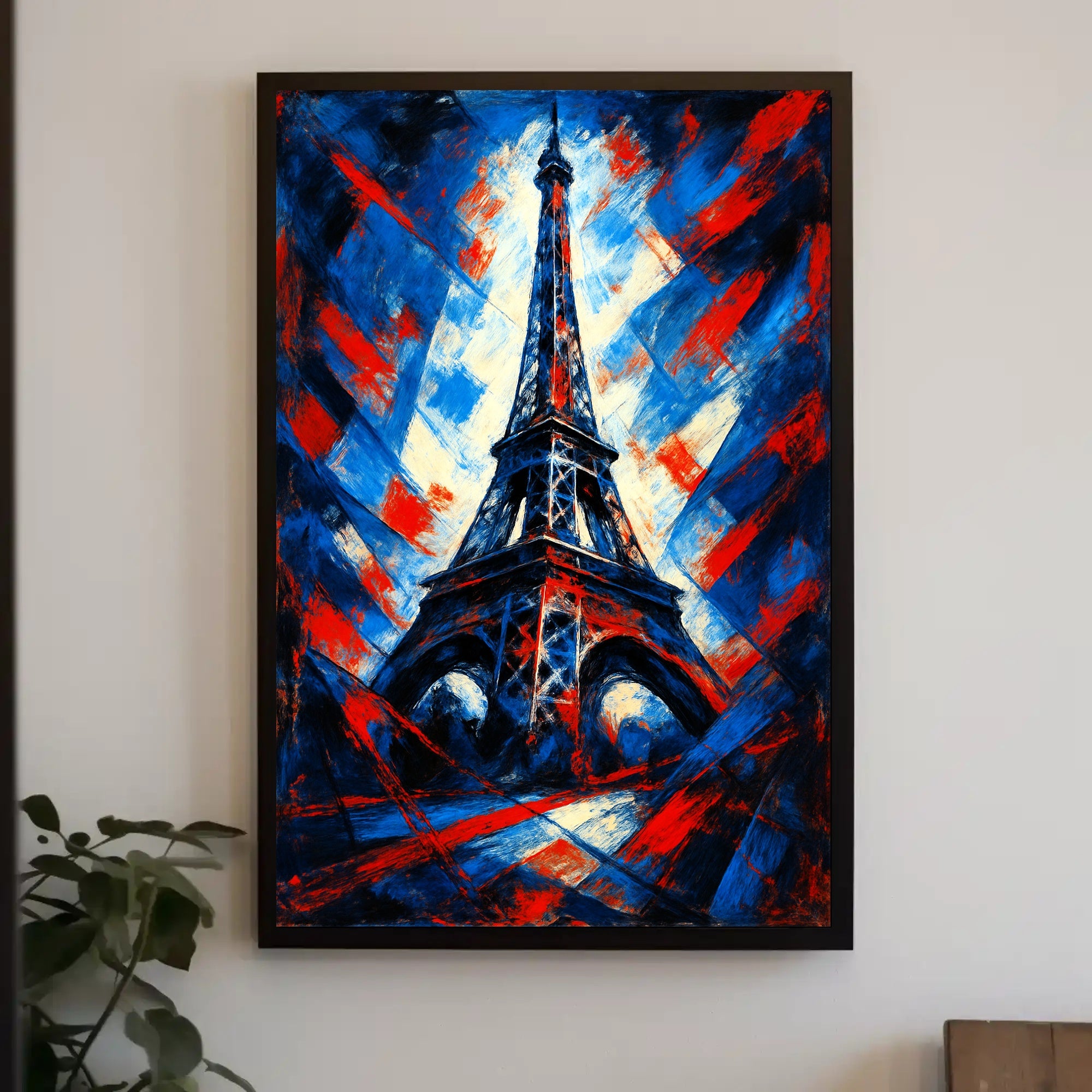 Eiffel Tower in Abstract Colors Poster PosterGoat