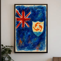 Anguilla Flag Art Poster