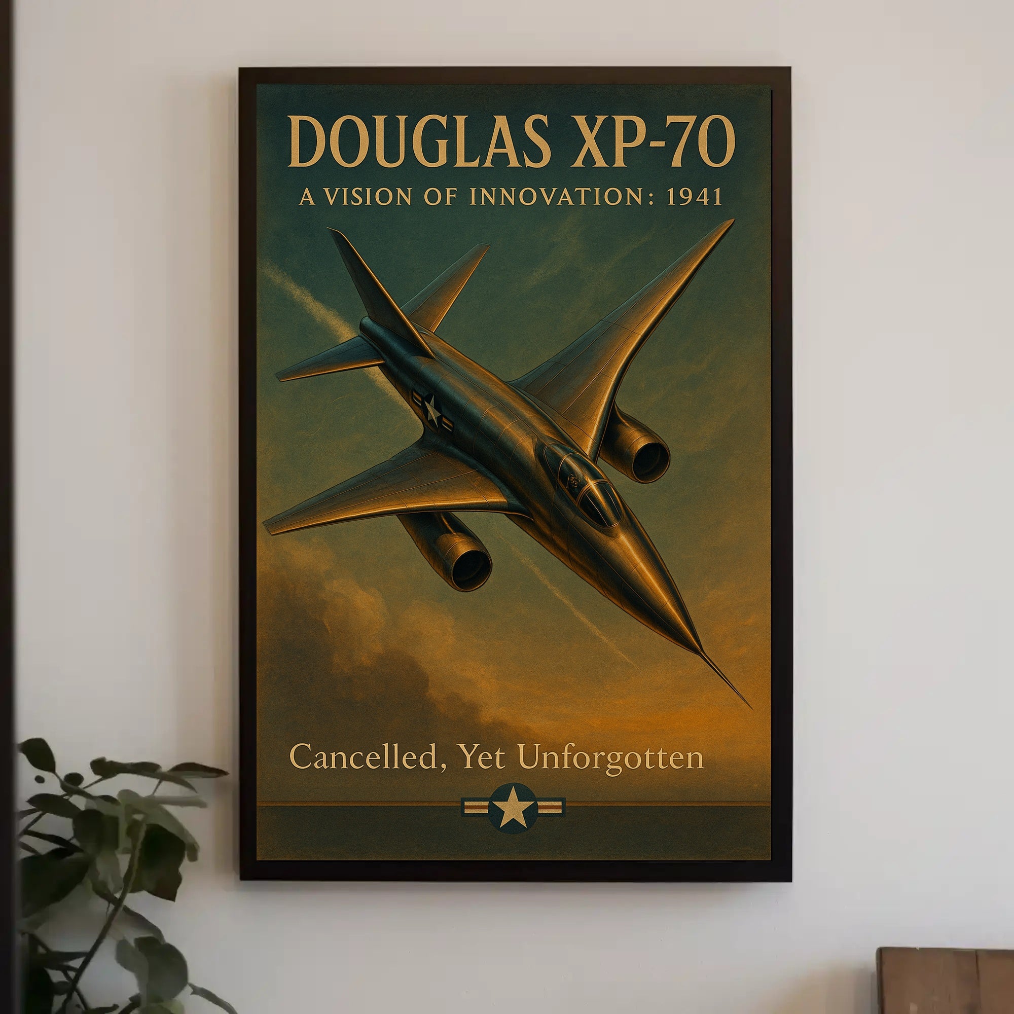 Douglas XP 70 Vintage Aviation Poster Print