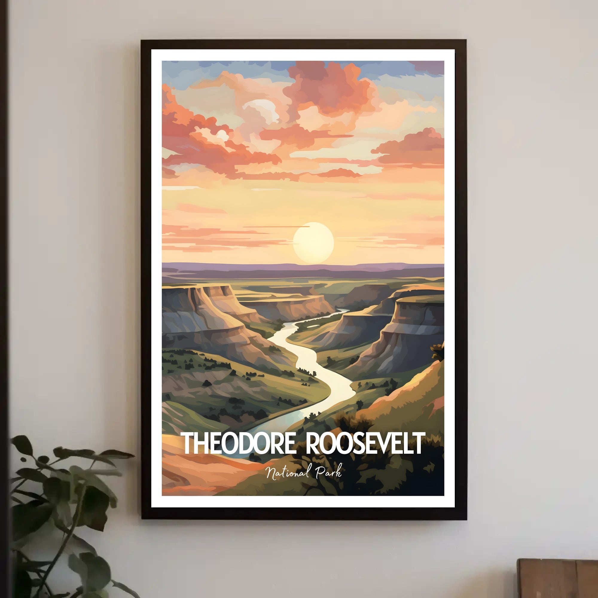 Theodore Roosevelt National Park Vintage Poster