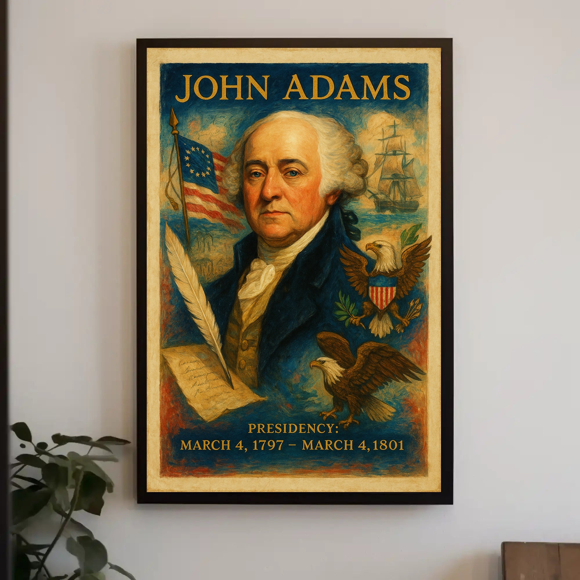 John Adams 2nd President Poster