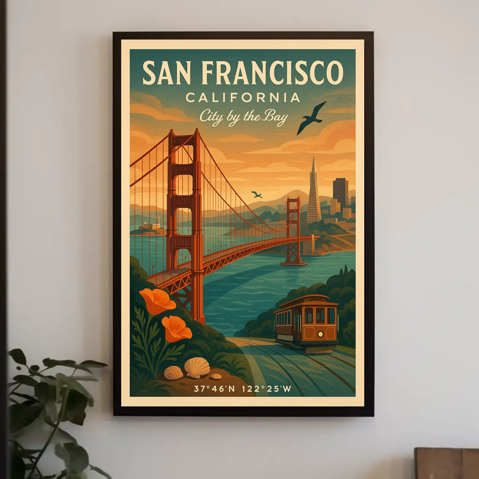San Francisco Vintage Travel Poster Wall Art