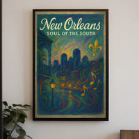 New Orleans Soul of the South Poster Vibrant Home Decor