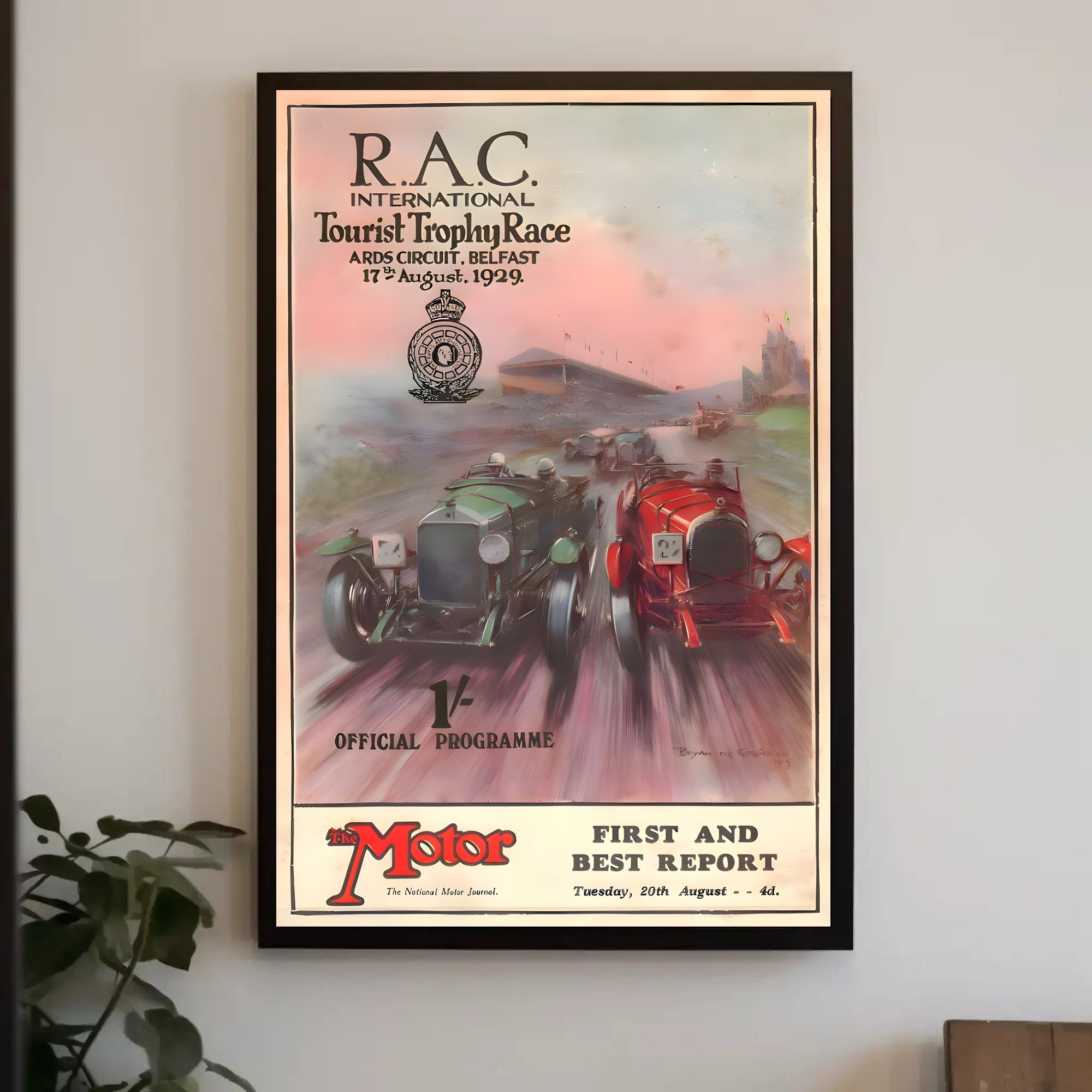 R.A.C. International Tourist Trophy Race 1929 Poster