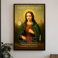 Saint Dymphna Patron of Mental Illness Poster PosterGoat