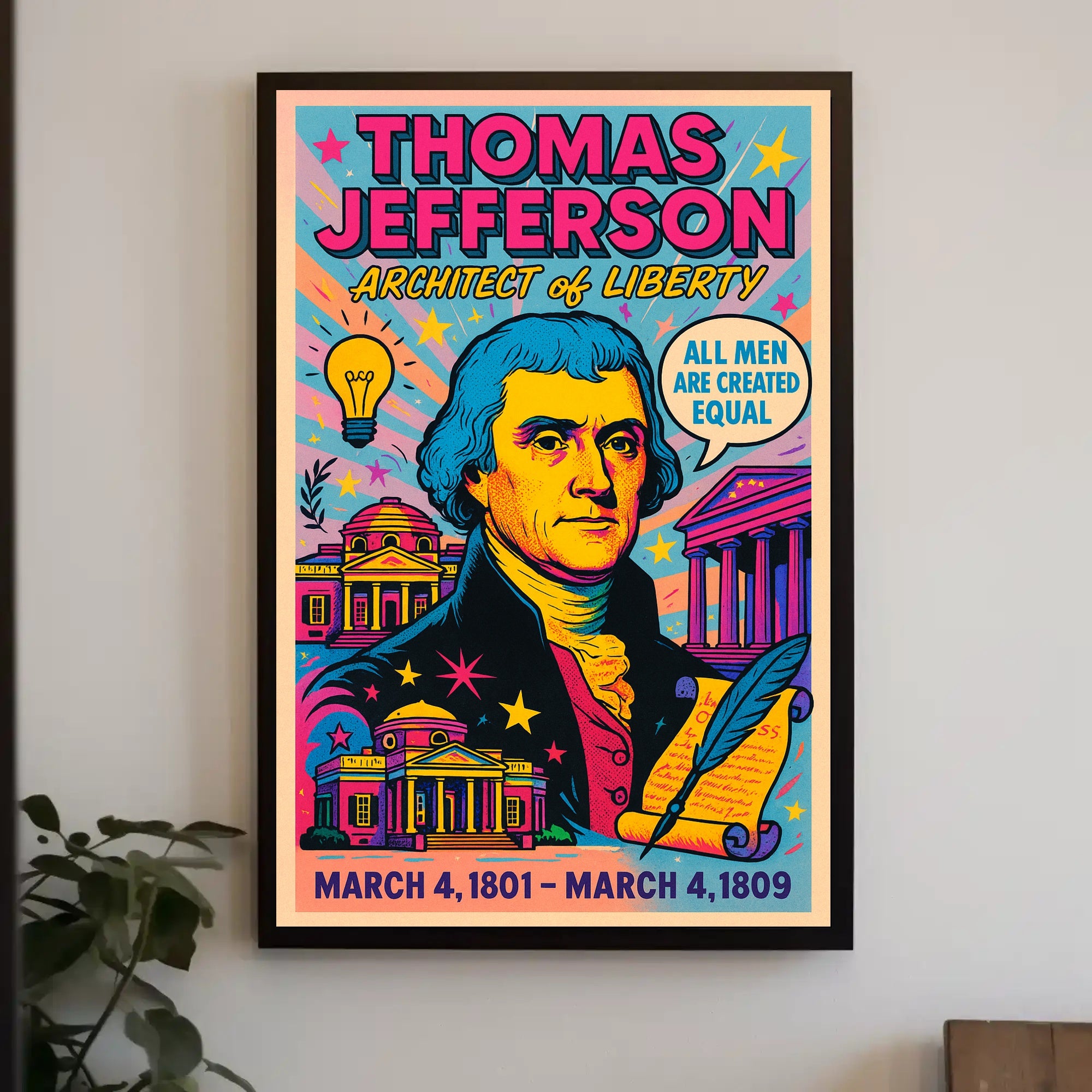 Thomas Jefferson Architect of Liberty Poster PosterGoat