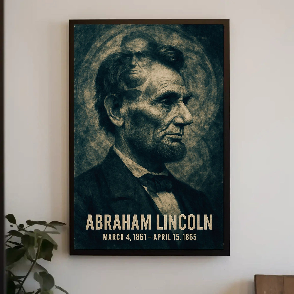 Abraham Lincoln 16th President of the United States Double Exposure Poster