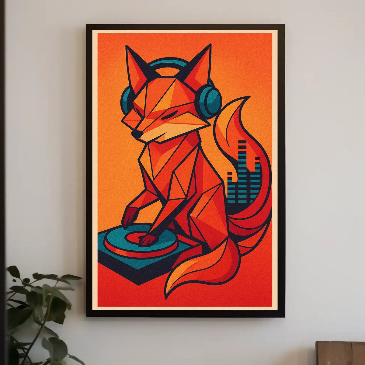 Geometric Dj Fox Poster