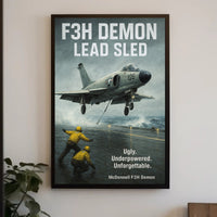F3H Demon Lead Sled Poster PosterGoat