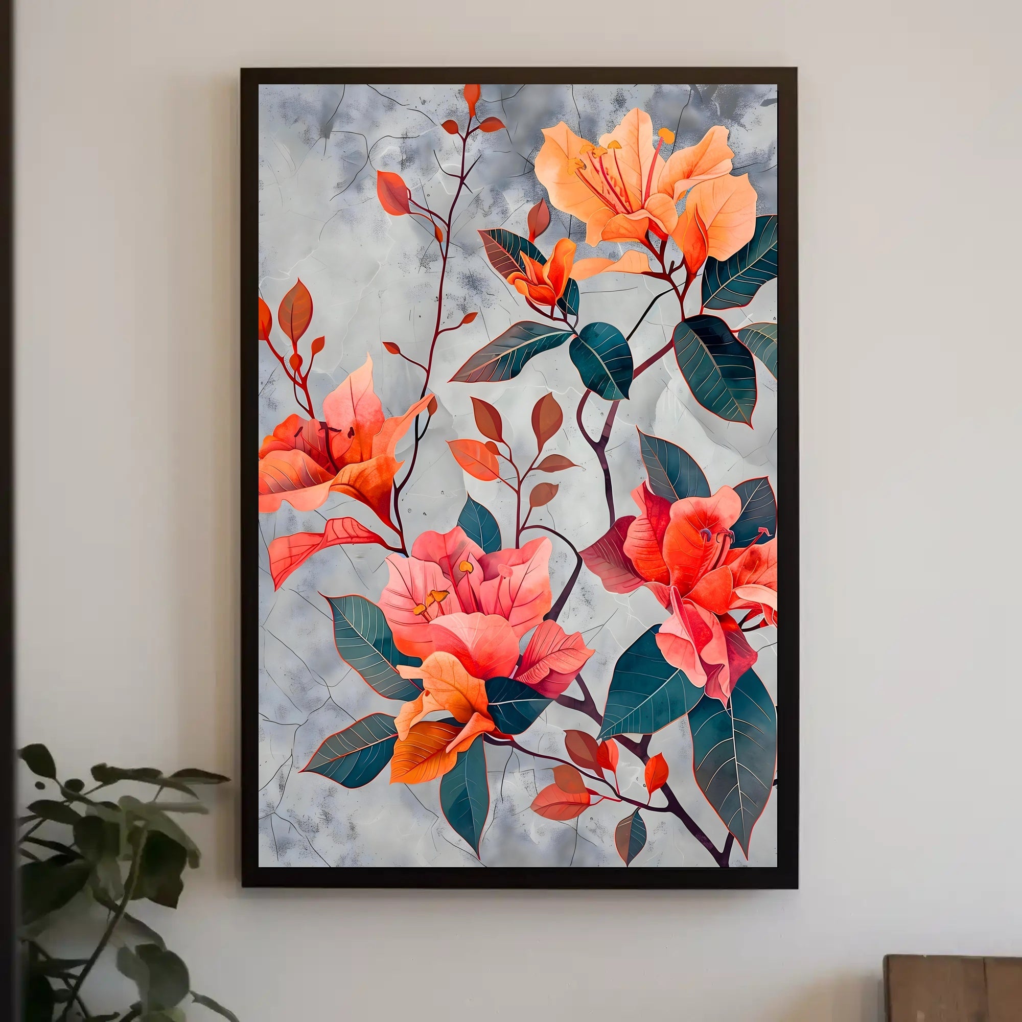 Vibrant Floral Elegance Wall Art Print