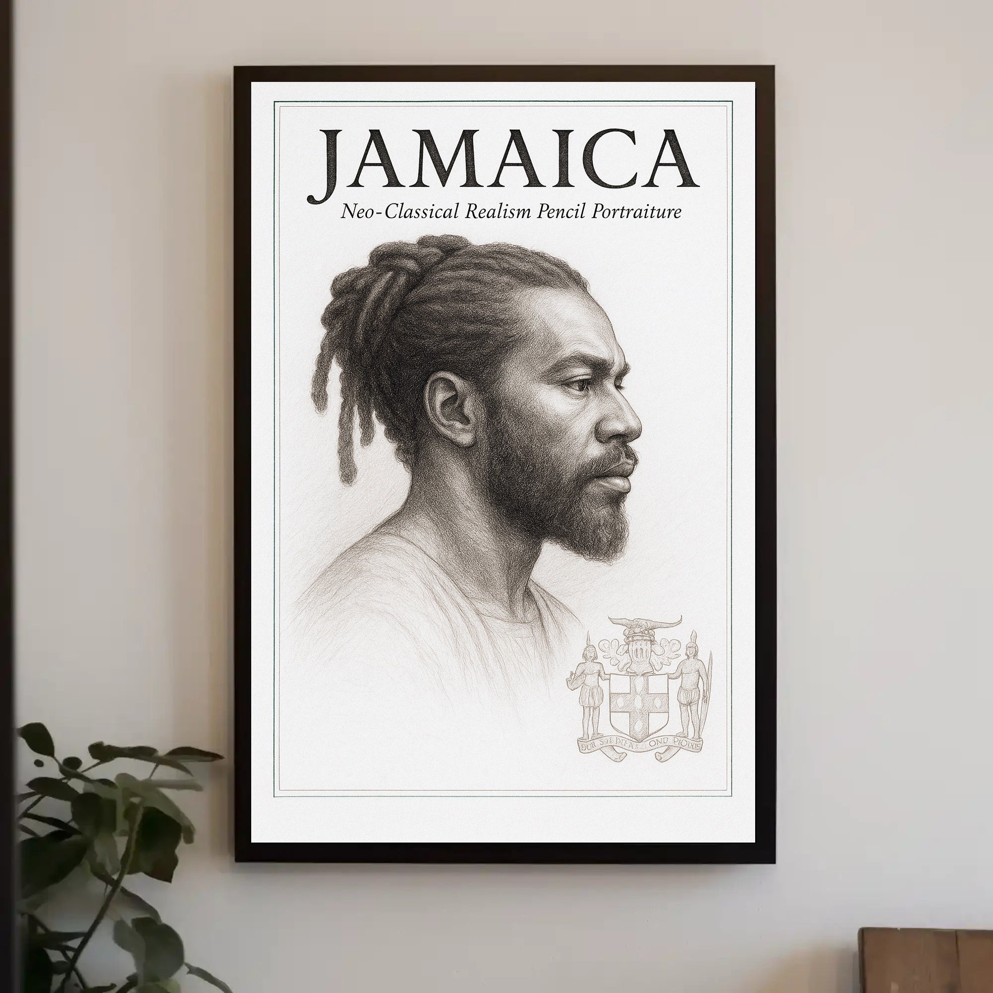 Jamaica NeoClassical Realism Portrait Poster PosterGoat