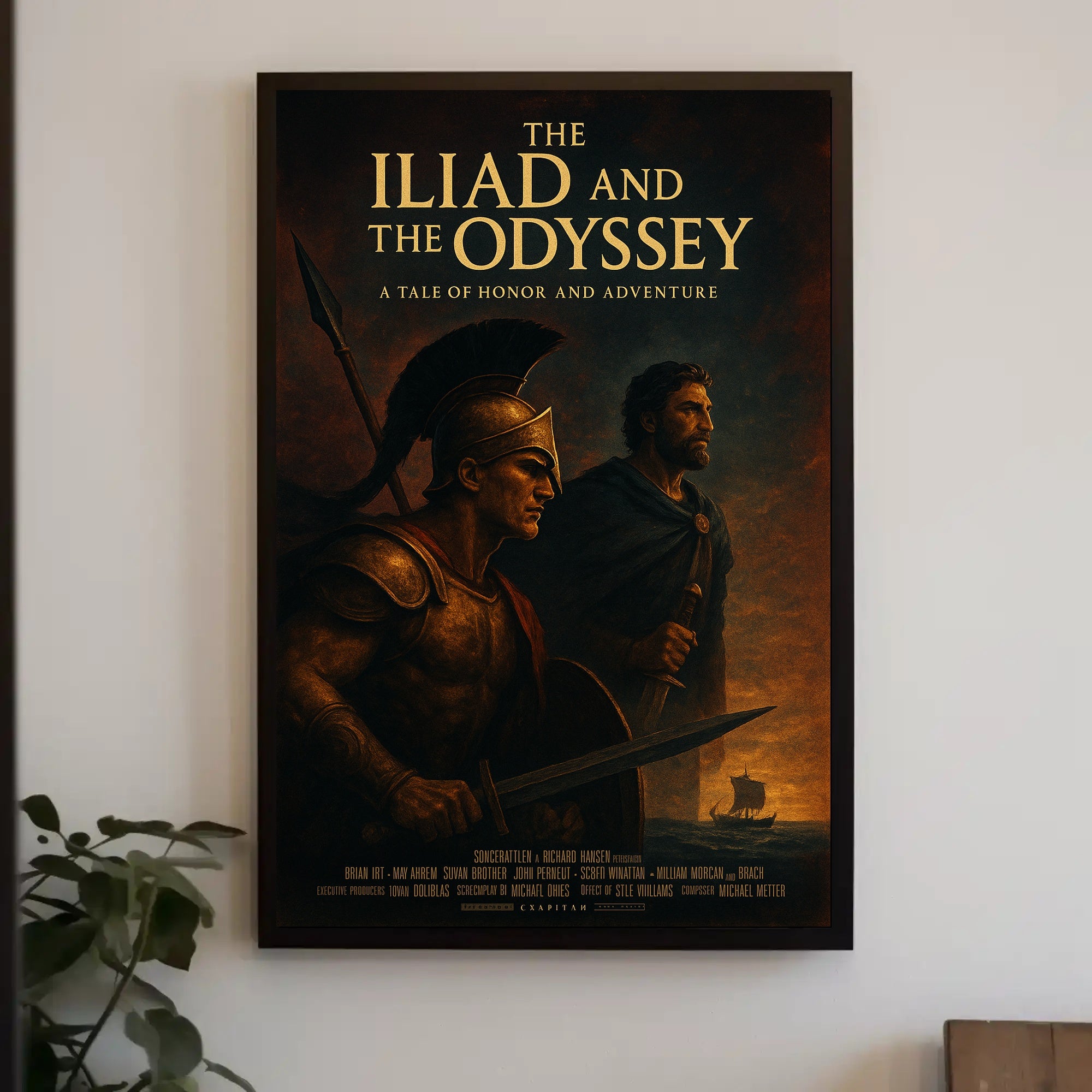 The Iliad and The Odyssey A Tale of Honor and Adventure Poster
