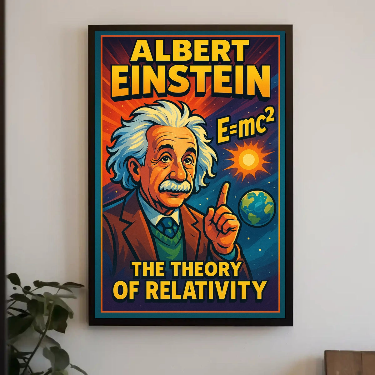 EinsteinTheoreticalRelativity ScienceInspirationArt WorldSceneryConcept Poster