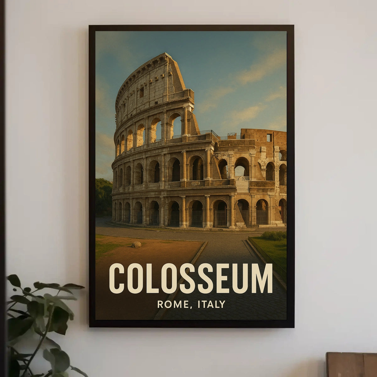 Colosseum Rome Travel Poster