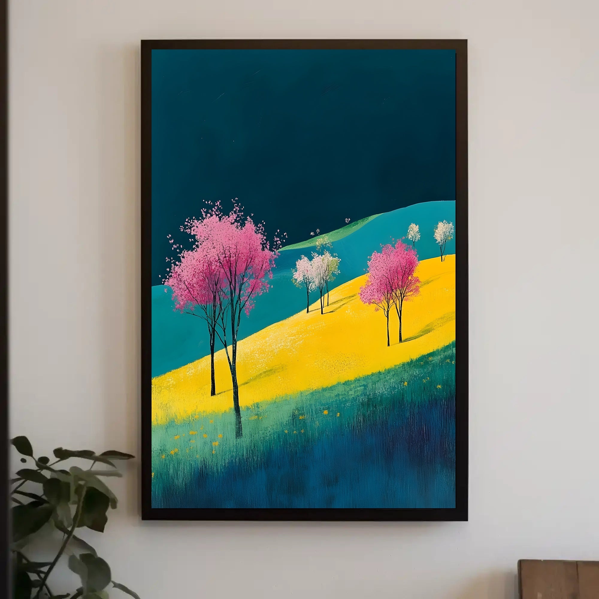 Spring Landscape Poster Vibrant Colorful Modern Print