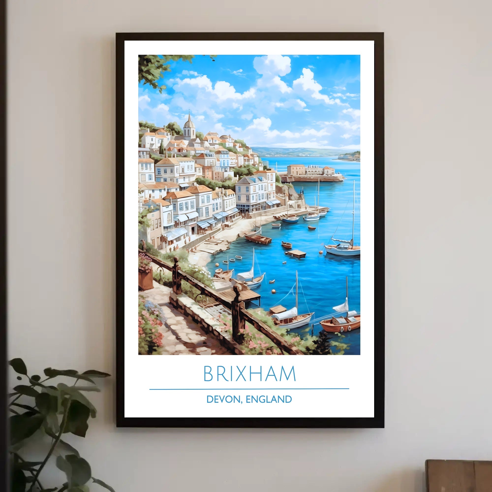 Scenic View of Brixham Poster