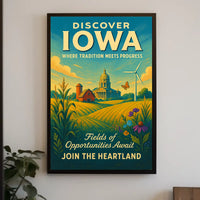 Discover Iowa Where Tradition Meets Progress Poster