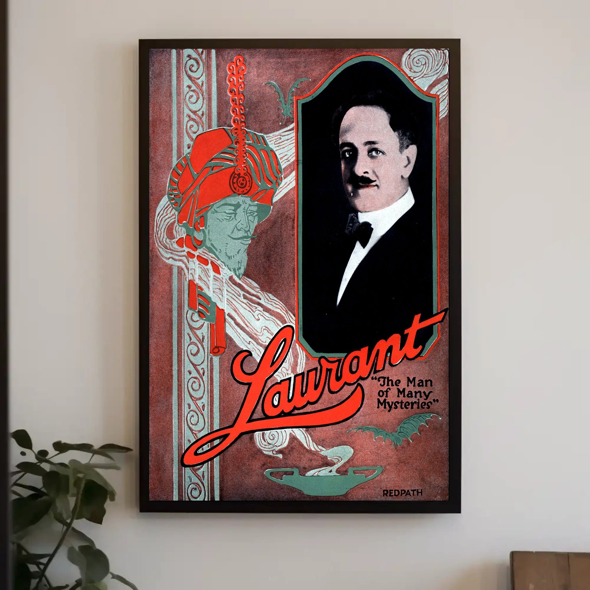 Laurant's Enigmatic Vintage Illusionist Magic Show Poster - Artistic Poster