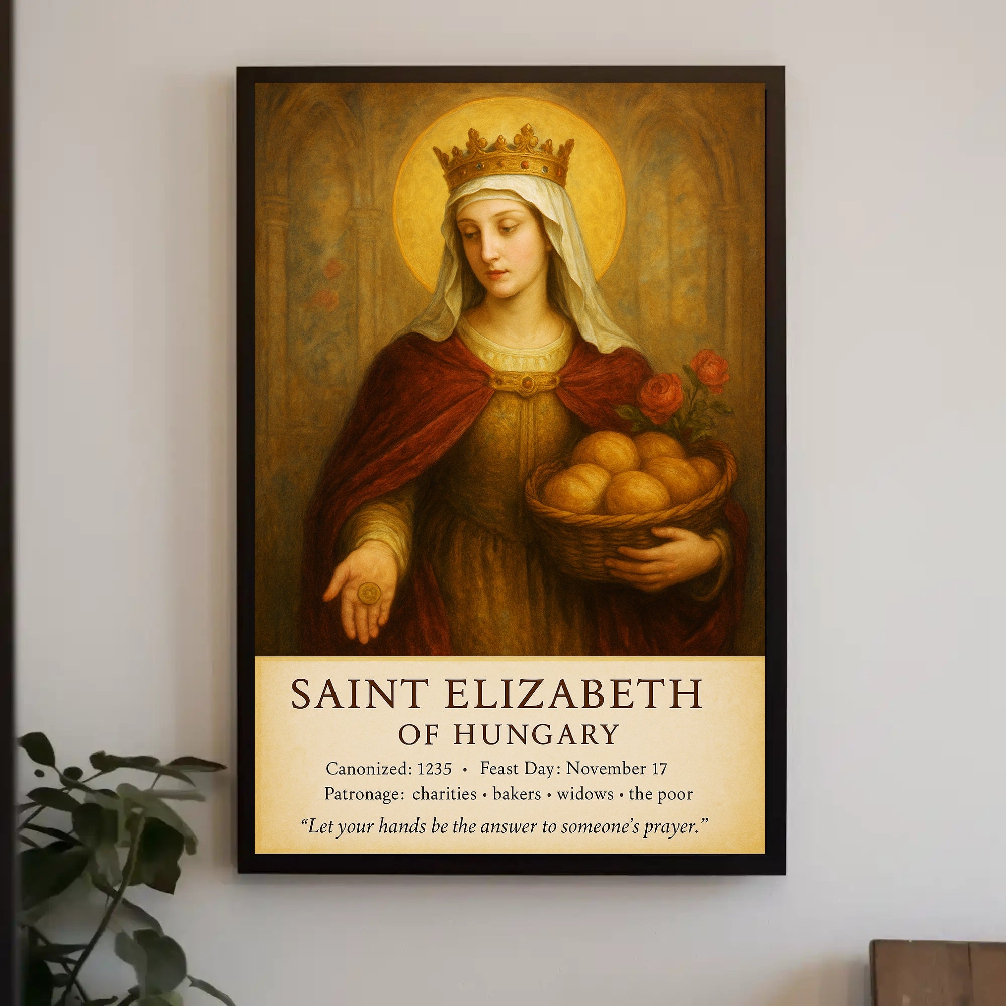 Saint Elizabeth of Hungary Poster PosterGoat
