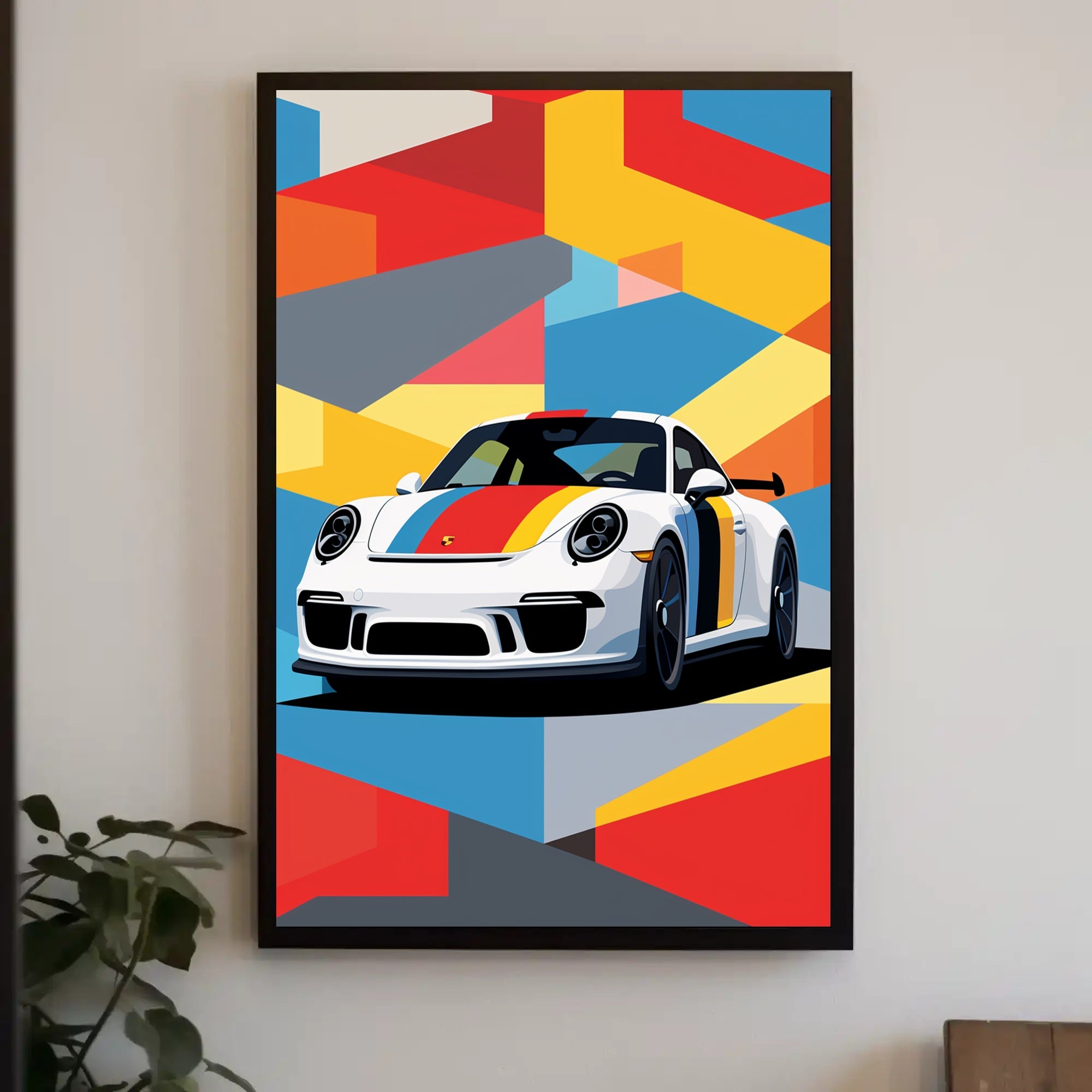 Vibrant Sports Car Design Poster PosterGoat