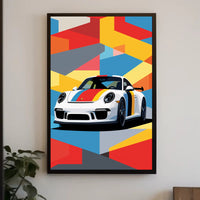Vibrant Sports Car Design Poster PosterGoat