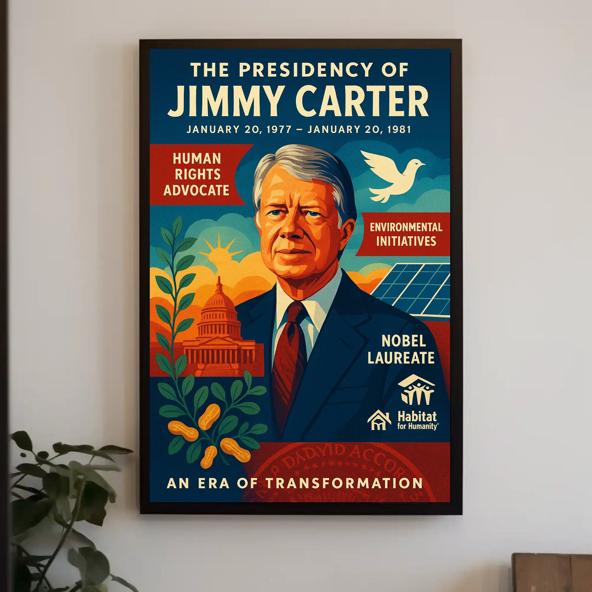 Jimmy Carter Era of Transformation Poster Wall Art PosterGoat