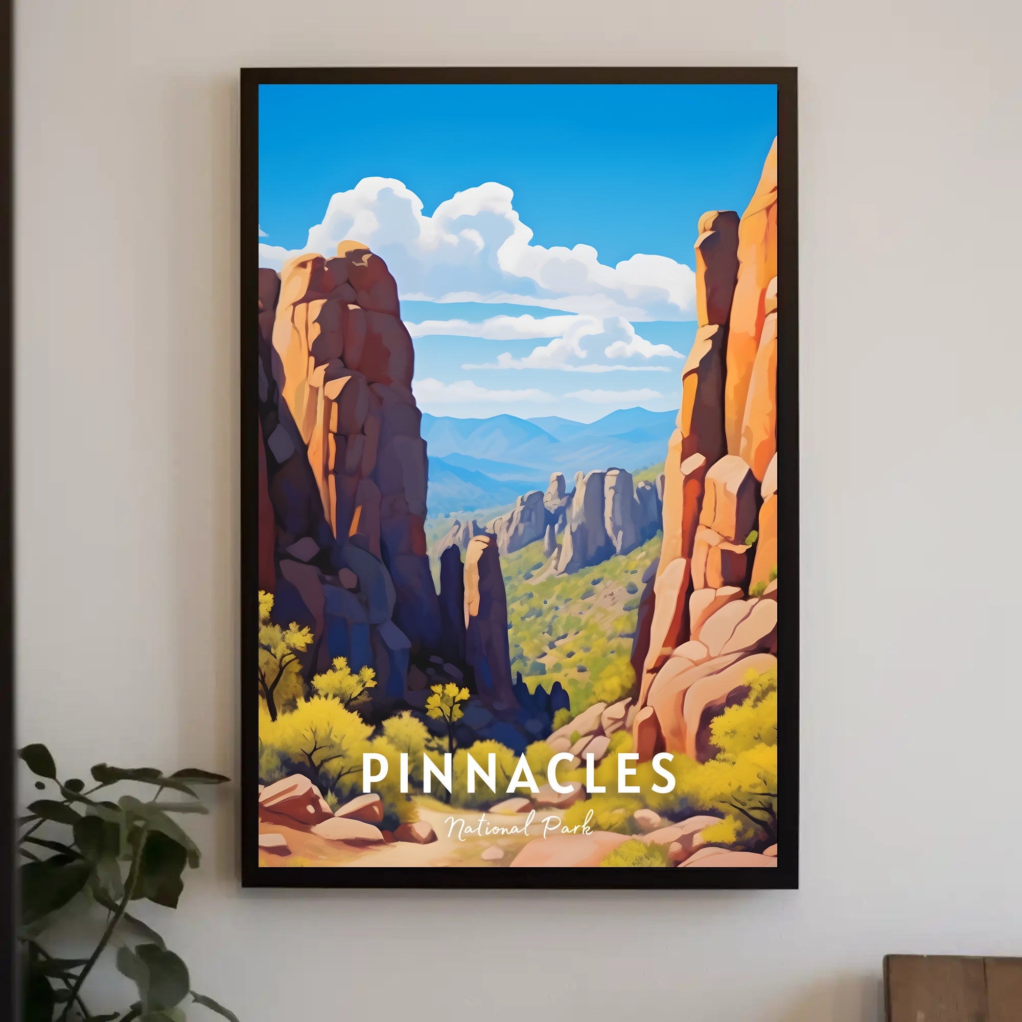 Pinnacles National Park Adventure Landscape National Park Poster
