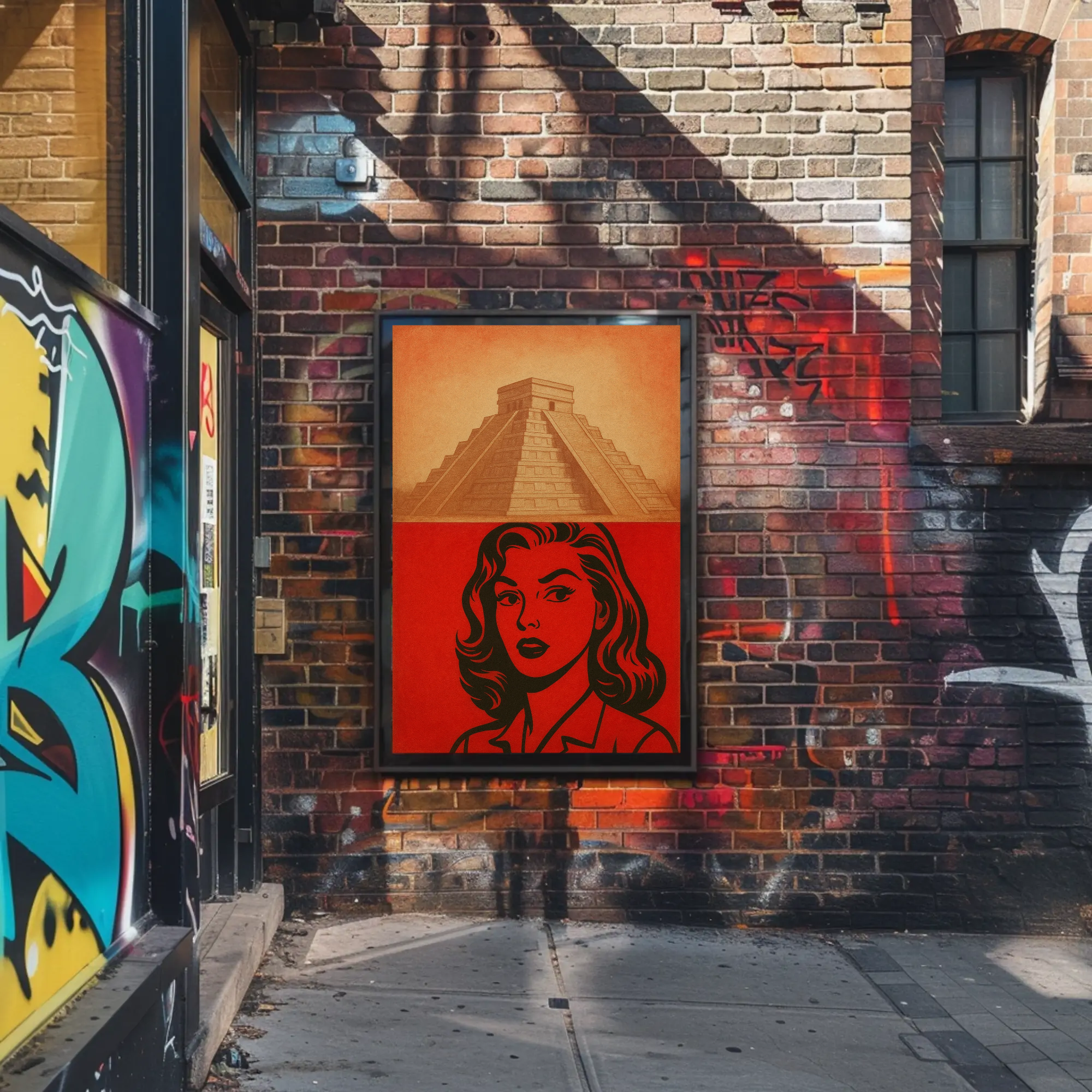 Mesoamerican Retro Adventure Pop Art Cultural Poster