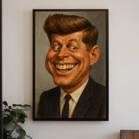 John F. Kennedy Caricature Poster PosterGoat