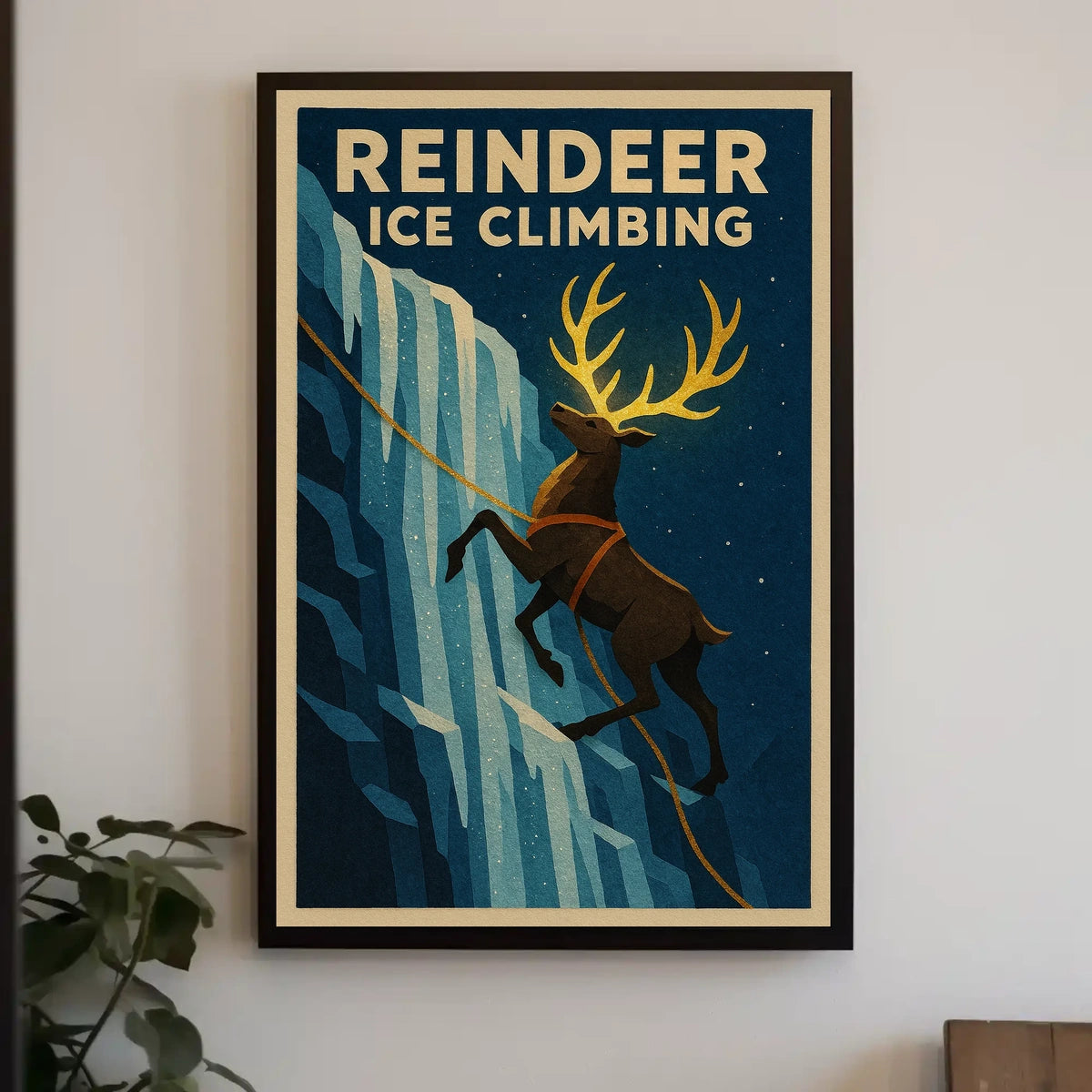 Reindeer Ice Climbing Adventure Poster