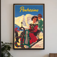 Vibrant Pontresina Winter Travel Scene Poster PosterGoat