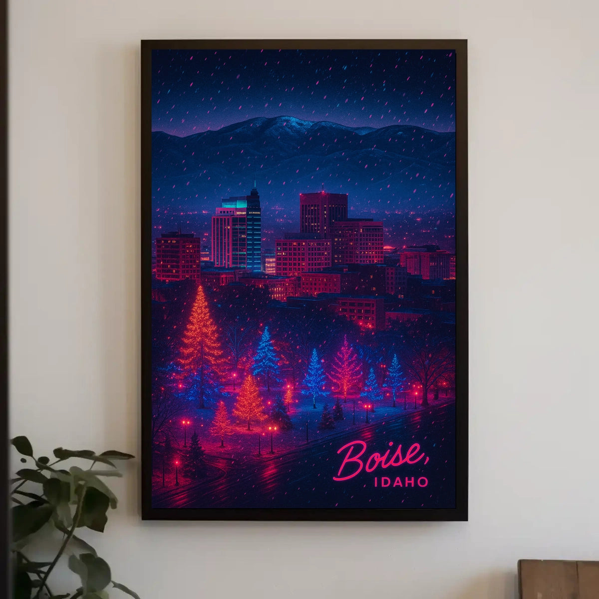 Boise, Idaho Winter Wonderland Poster