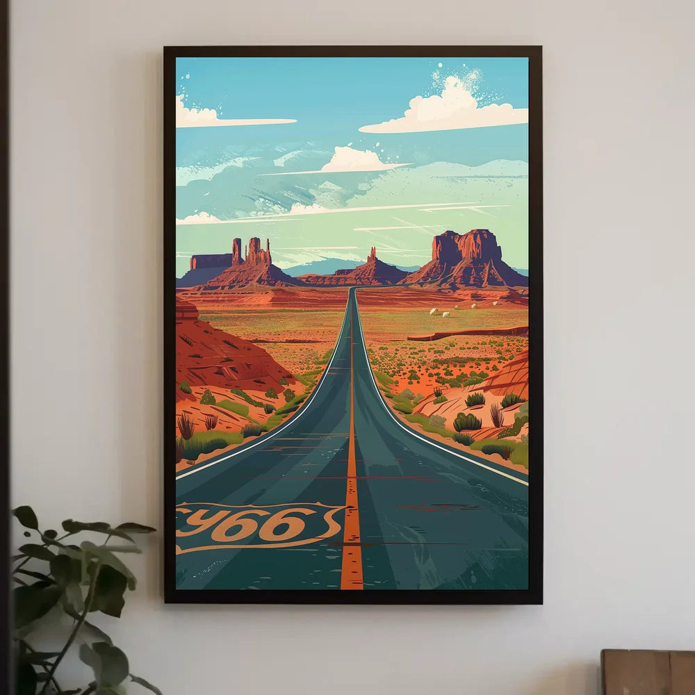 Route 66 Adventure: Retro Southwest Road Trip Poster