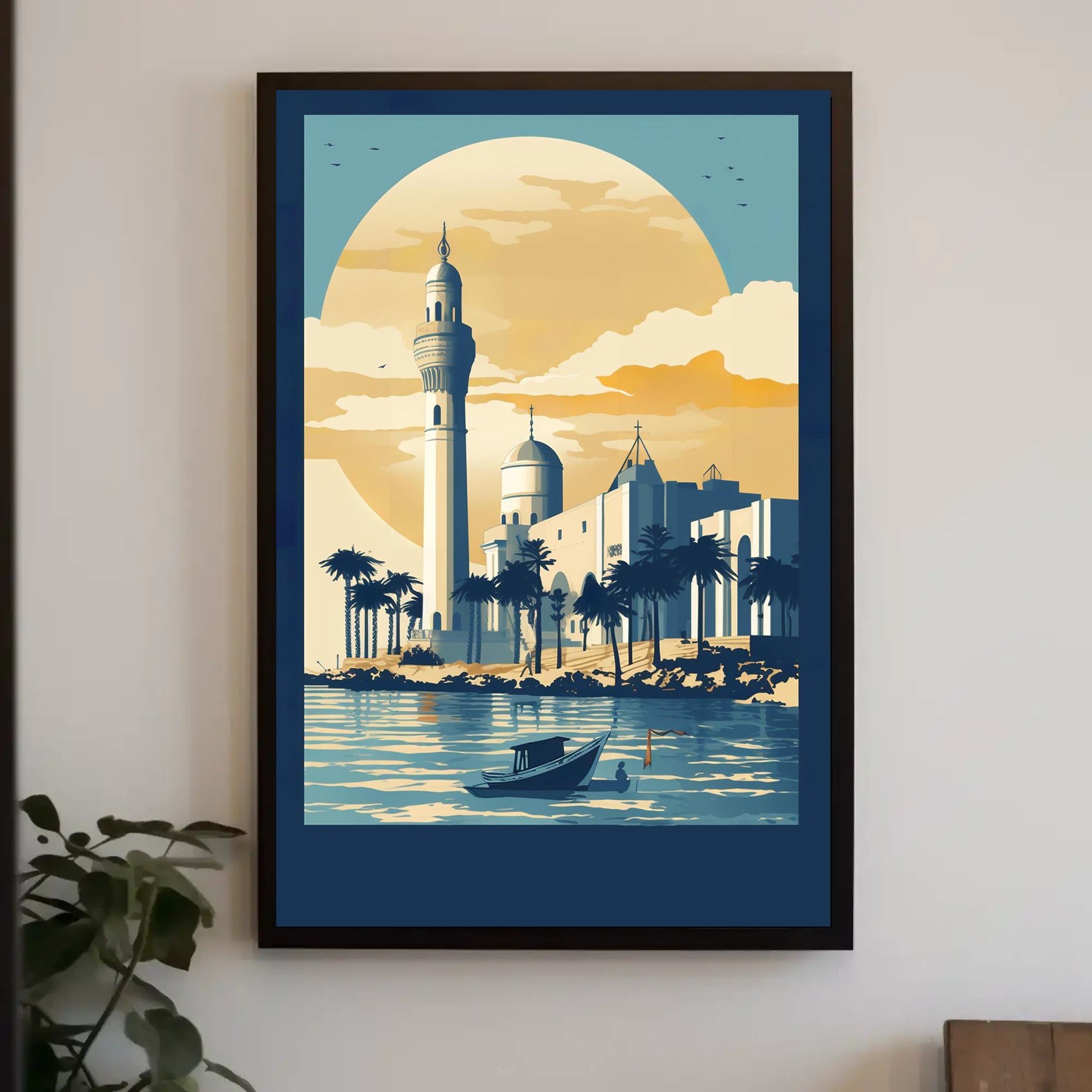 Tranquil Waters and Timeless Architecture Poster