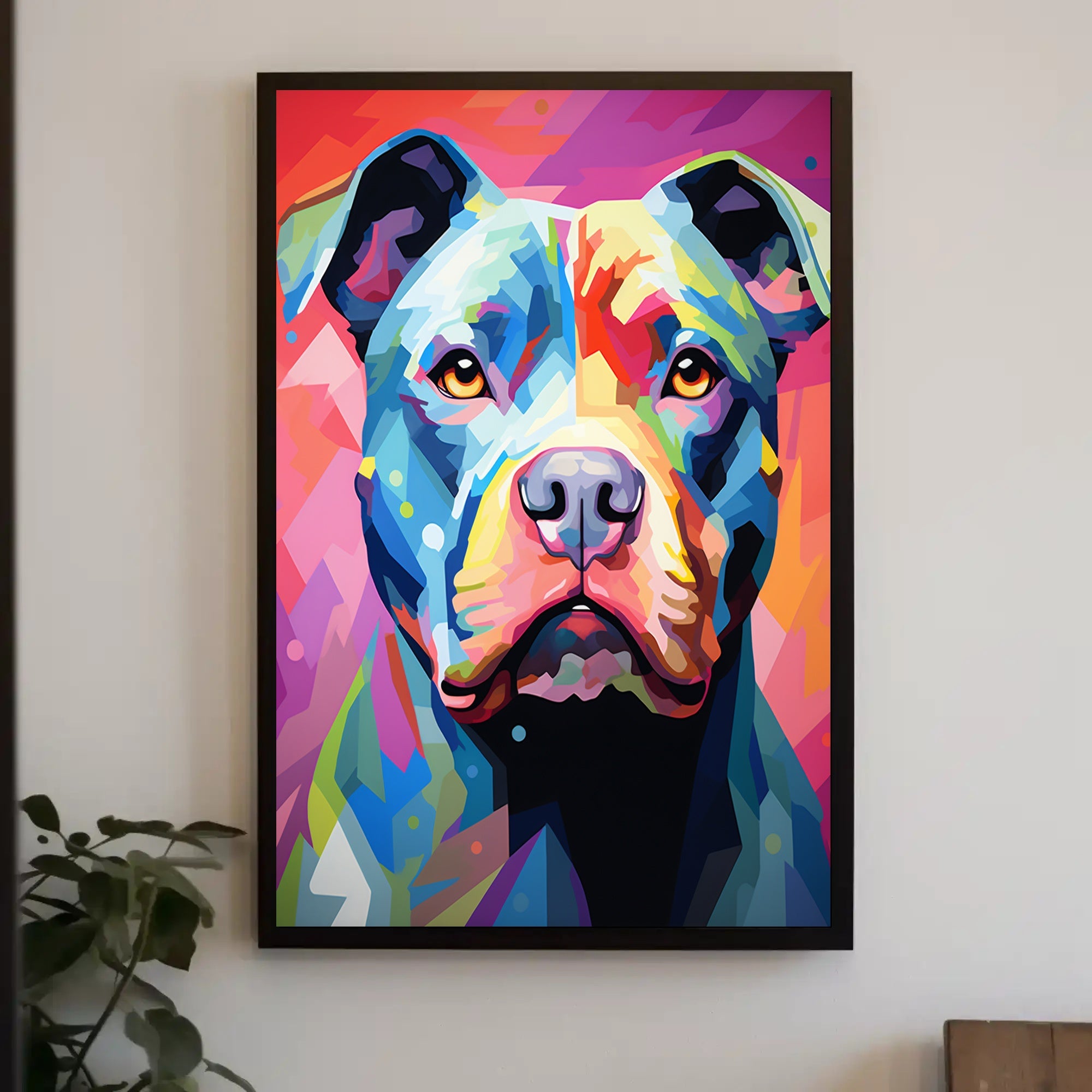 Vibrant Canine Portrait Poster