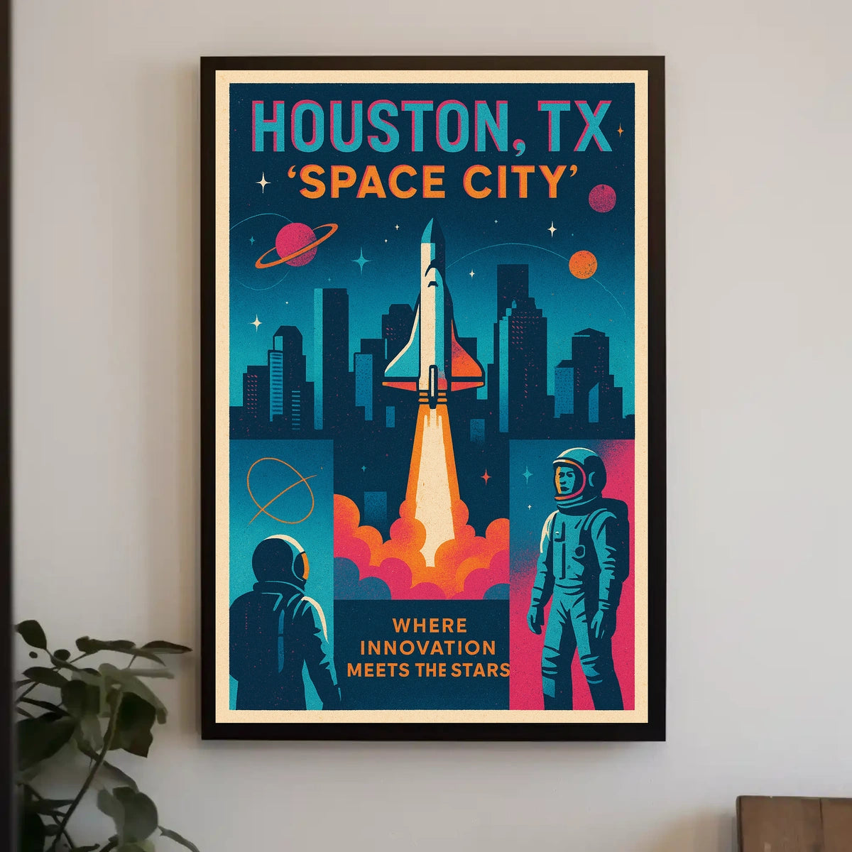 Space City Houston, TX Poster