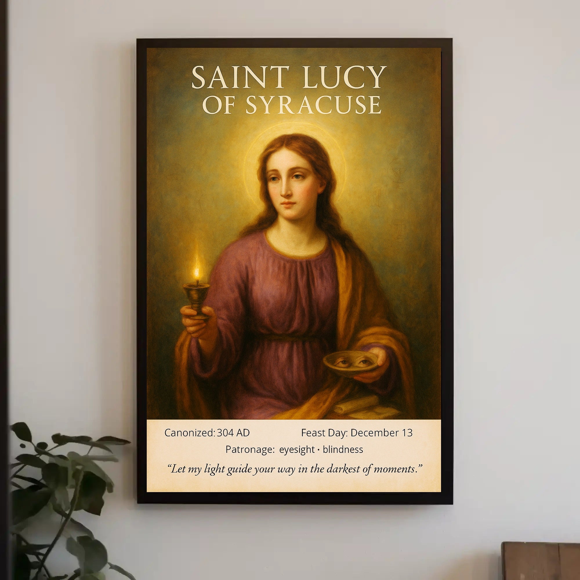 Saint Lucy of Syracuse Poster PosterGoat