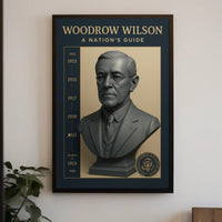 Woodrow Wilson Bust Vintage Historical or Presidential Poster