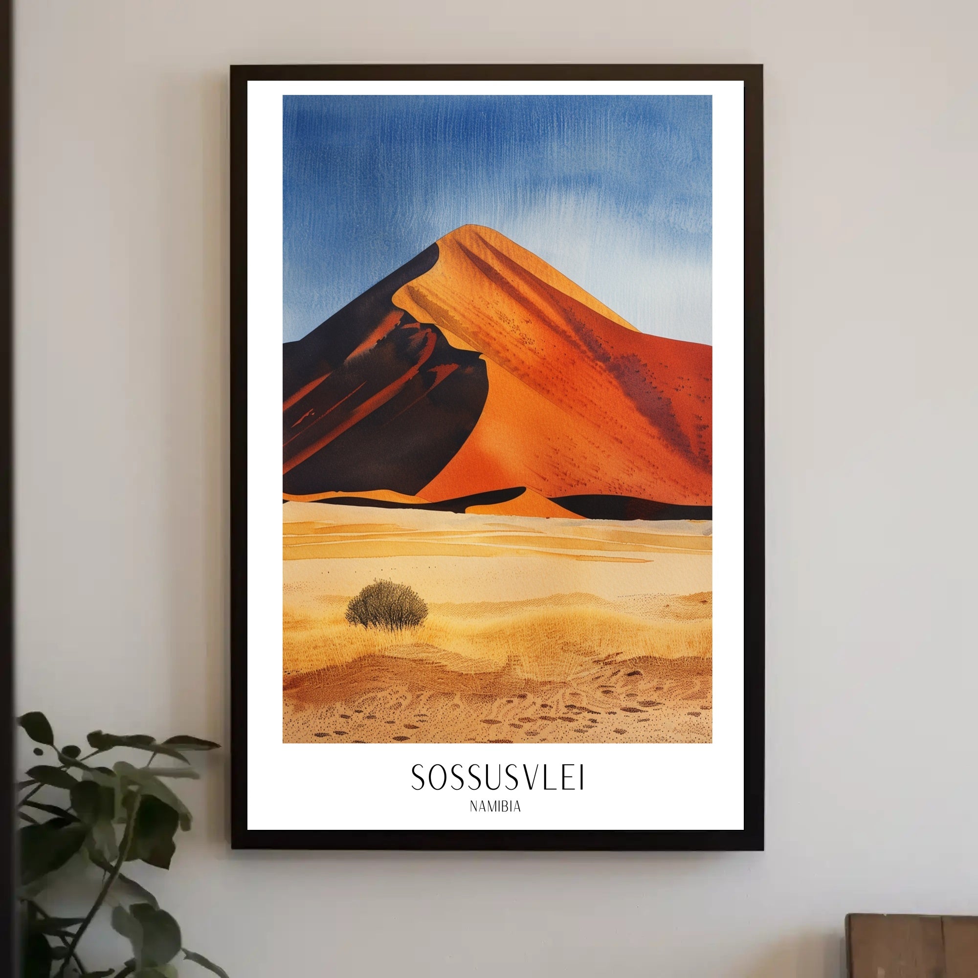 Sossusvlei Sand Dunes Namibia Travel Poster PosterGoat