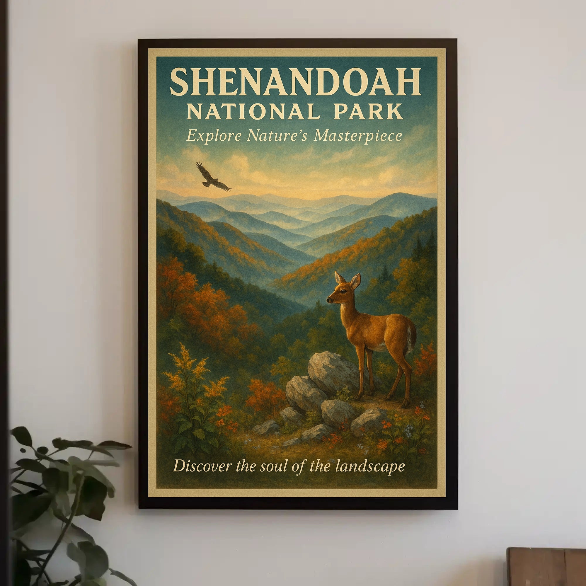 Shenandoah National Park Vintage Landscape National Park Poster